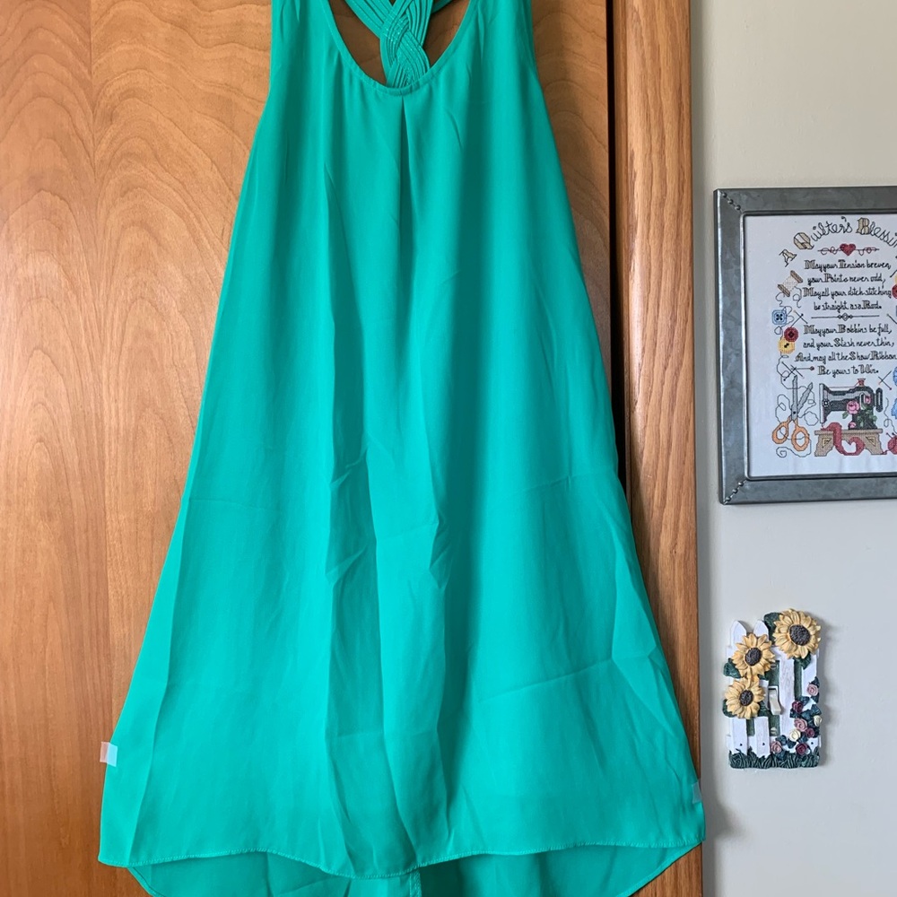 Vibrant Green Sleeveless Dress